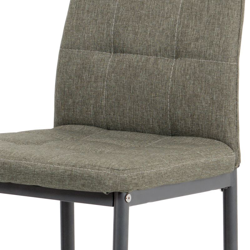 Jedálenský set 1+4, 110x70cm, MDF, staré drevo, látka hnedá, AUTRON