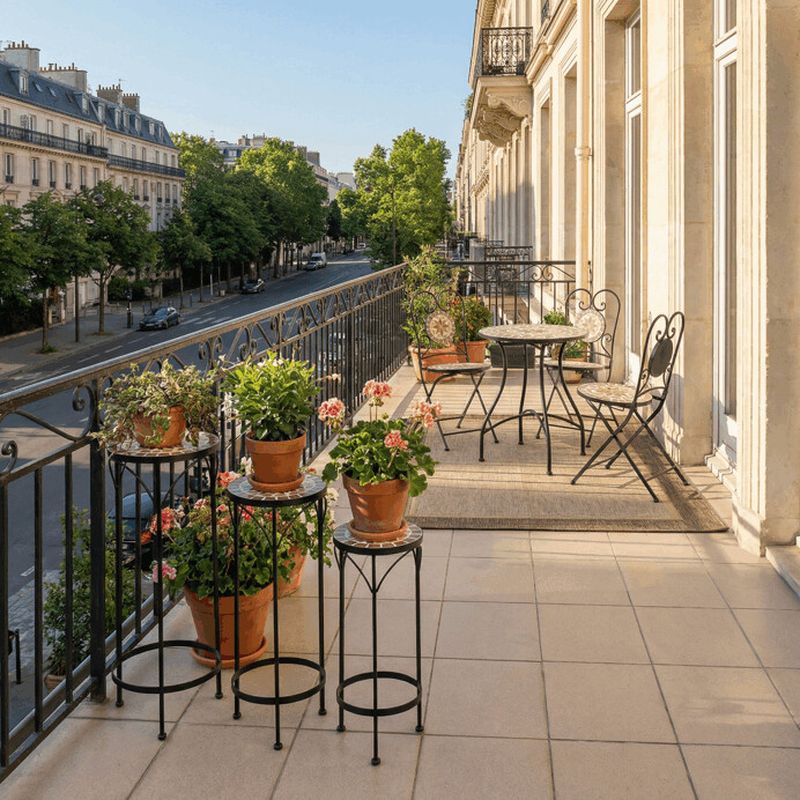 Stojan na kvety, sada, kov čierny, keramika, béžová, US1601