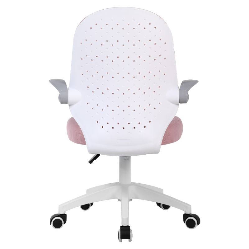 Kancelárske kreslo, ružová sieťovina, biela, PASTURA