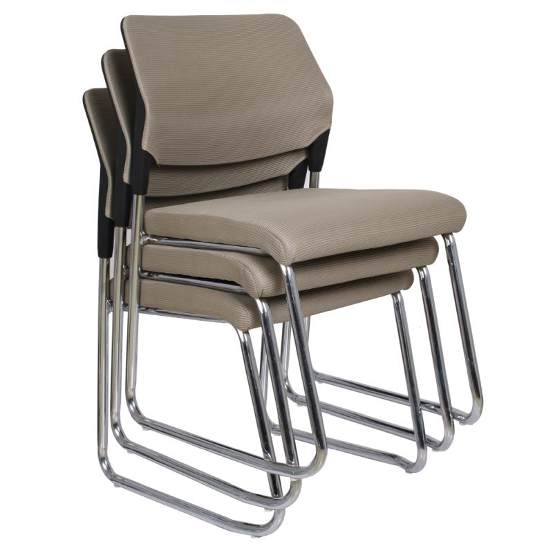 Zasadacia stolička, svetlohnedá sieťovina, kov chróm, KLEDI