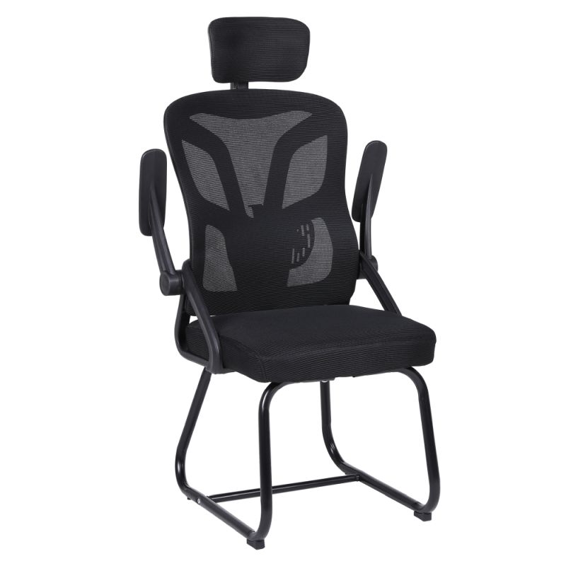 Kancelárska, zasadacia stolička, čierna sieťovina, SITAO