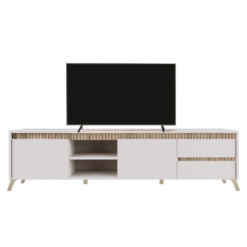 TV stolík, 206cm, kašmír, dub sonoma, LONGY RTV2K2So