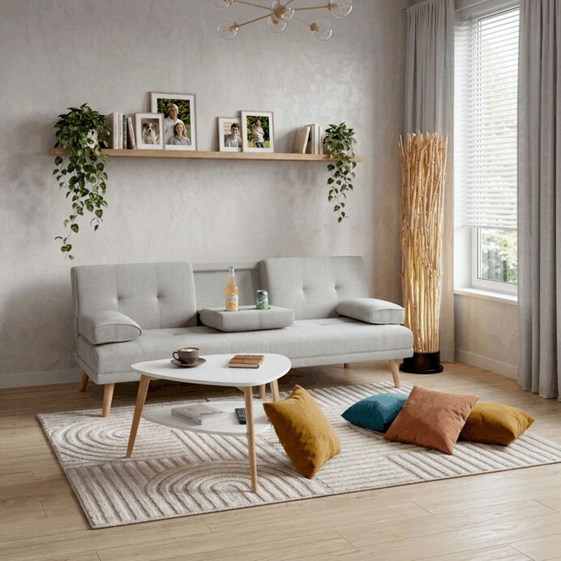 Trojmiestna rozkladacia pohovka, béžová, látka, ASB-C3034 CRM2