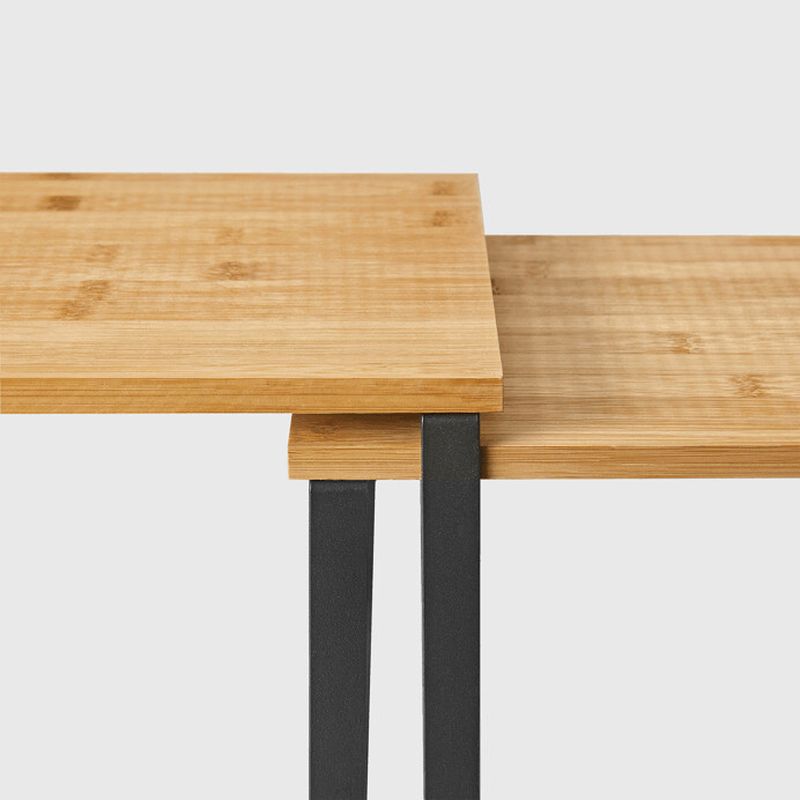 Set poličiek, 30cm, bambus, prírodná, AUK-E1002 BK