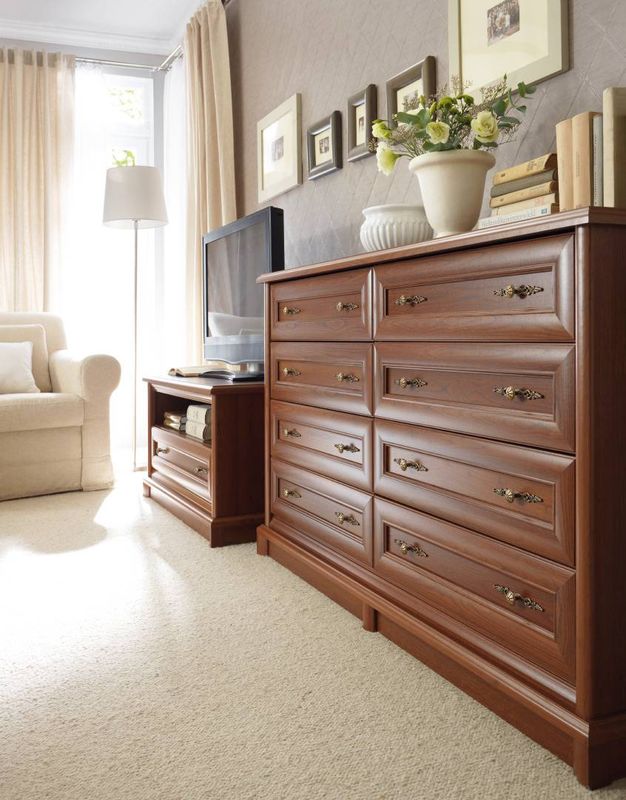 Komoda,153cm, gaštan, KENT EKOM 3D1S