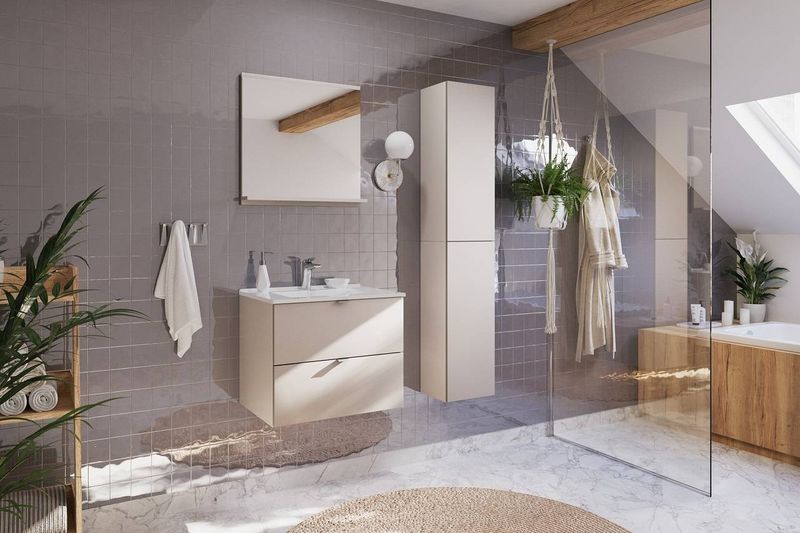 Skrinka pod umývadlo, 80cm, kašmír mat, DALIA CASHMERE 82-80-46-2S