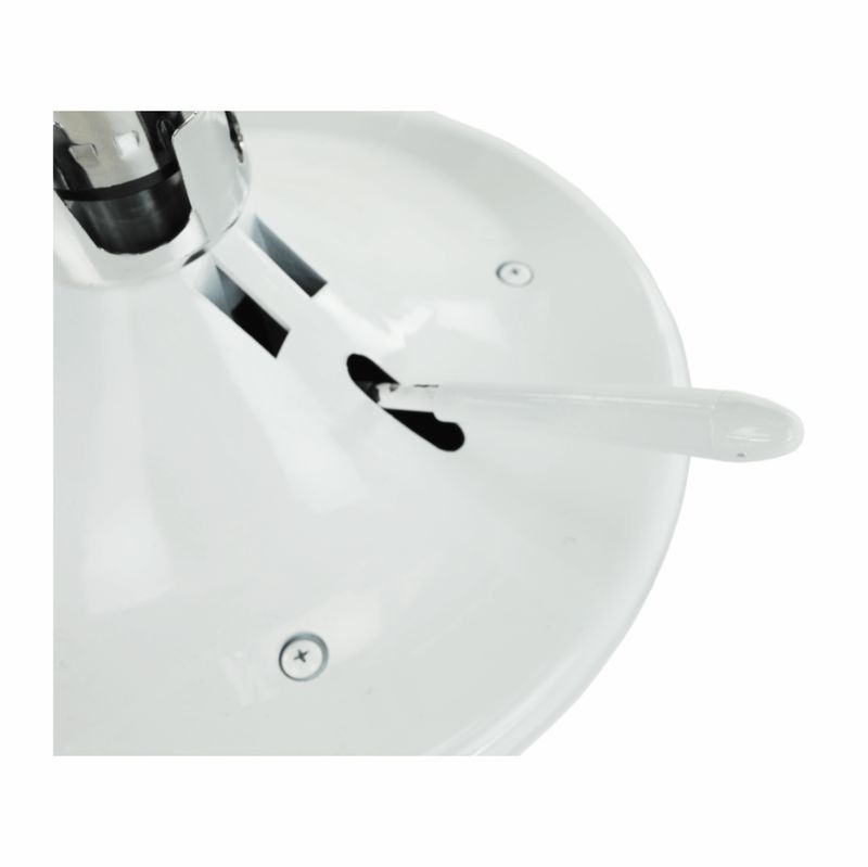 Stolička, 35cm, biela, chróm, MABEL 4 NEW