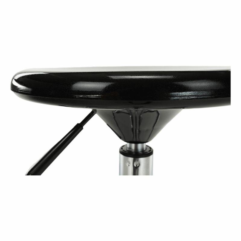 Stolička, 35cm, čierna, chróm, MABEL 4 NEW