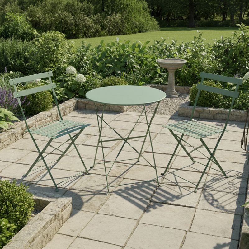 Záhradný set 1+2, zelená oceľ, OBAX NEW