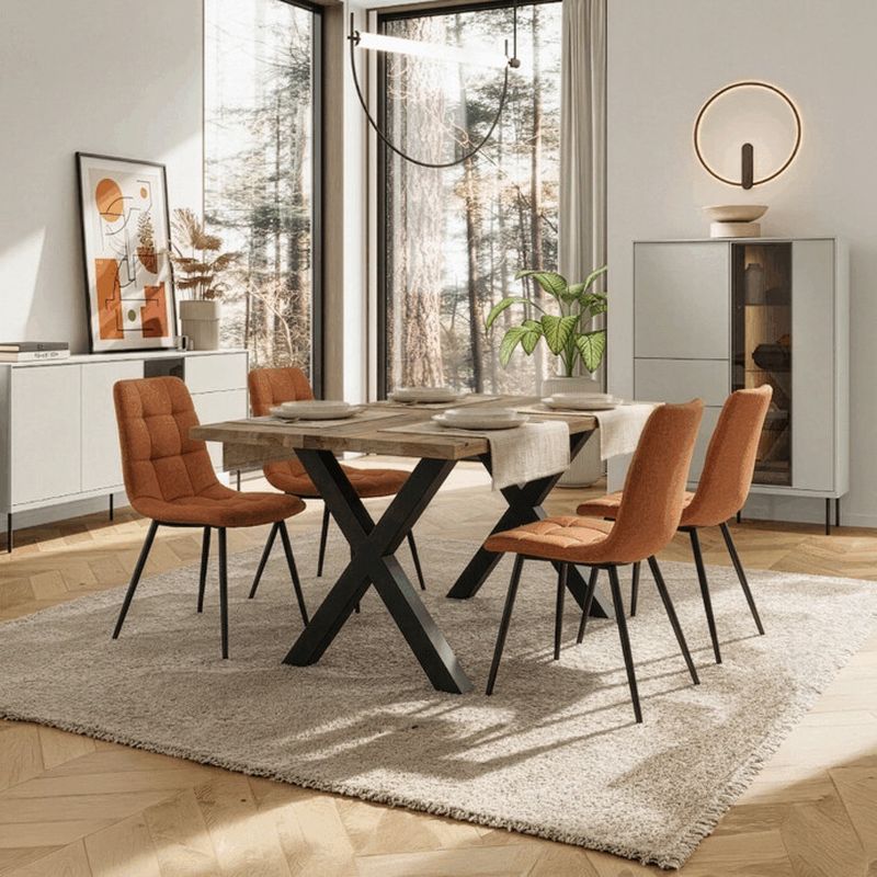 Jedálenská stolička, žltá, zamatová látka, DCL-X7015 YEL2