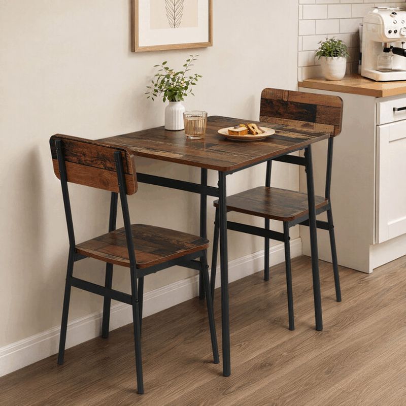 Jedálenský set, 70x70cm, MDF old wood, AUT-O2121 OLW2