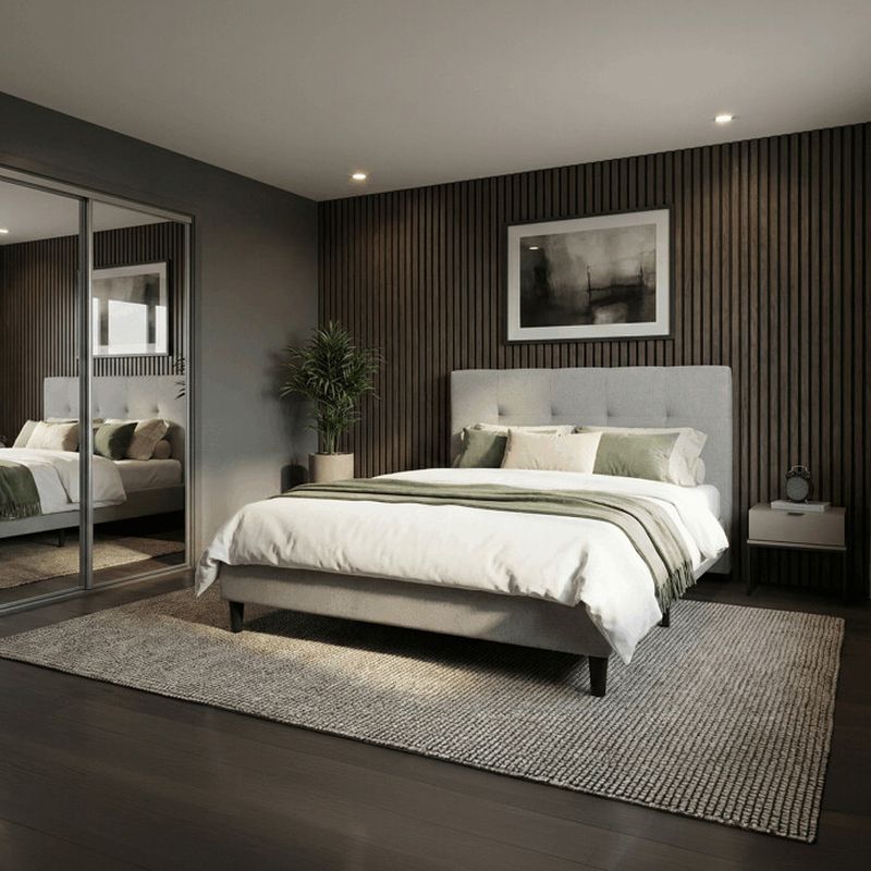 Dvojlôžková posteľ, 160x200, látka béžová, BED-M160 CRM2