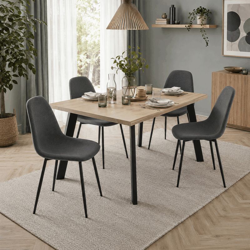 Jedálenská stolička, sivá látka, CT-V2972 GREY2