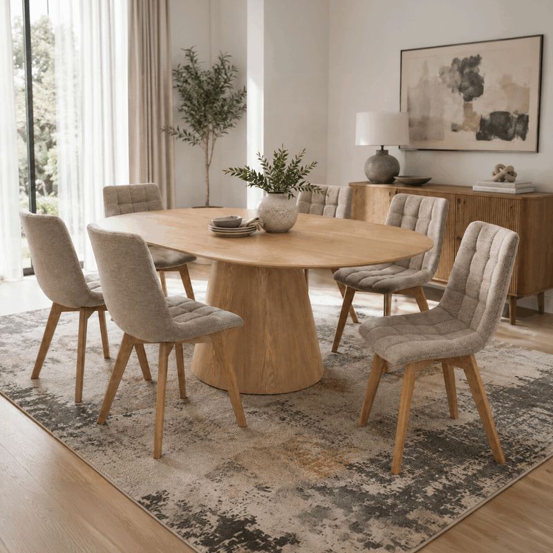 Oválny jedálenský stôl 160x90cm, dýha, dub HT-L3523 OAK