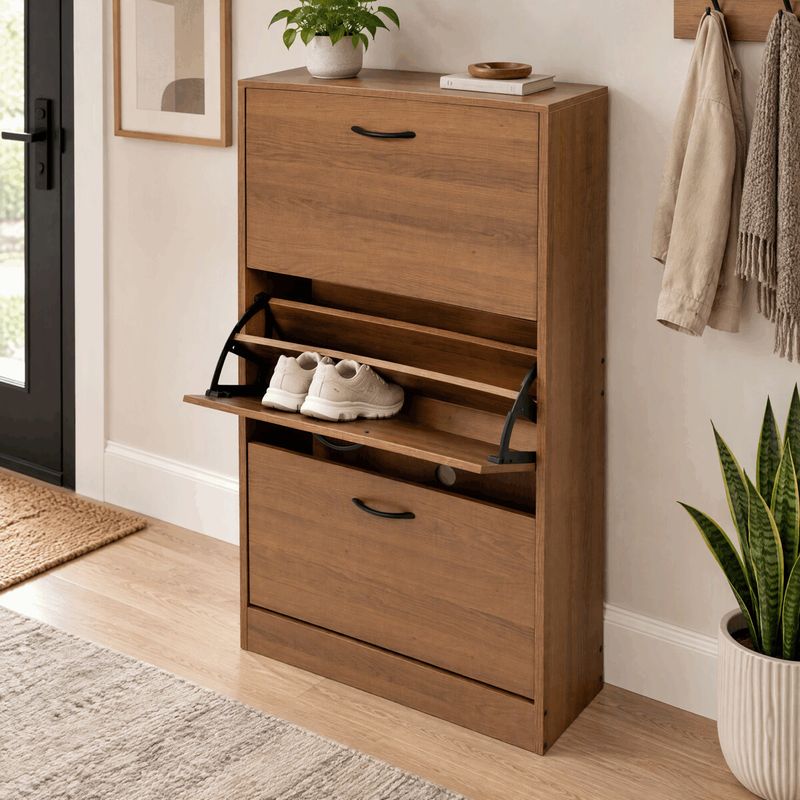 Botník, 60cm, MDF, hnedý, ABO-G1016 WAL