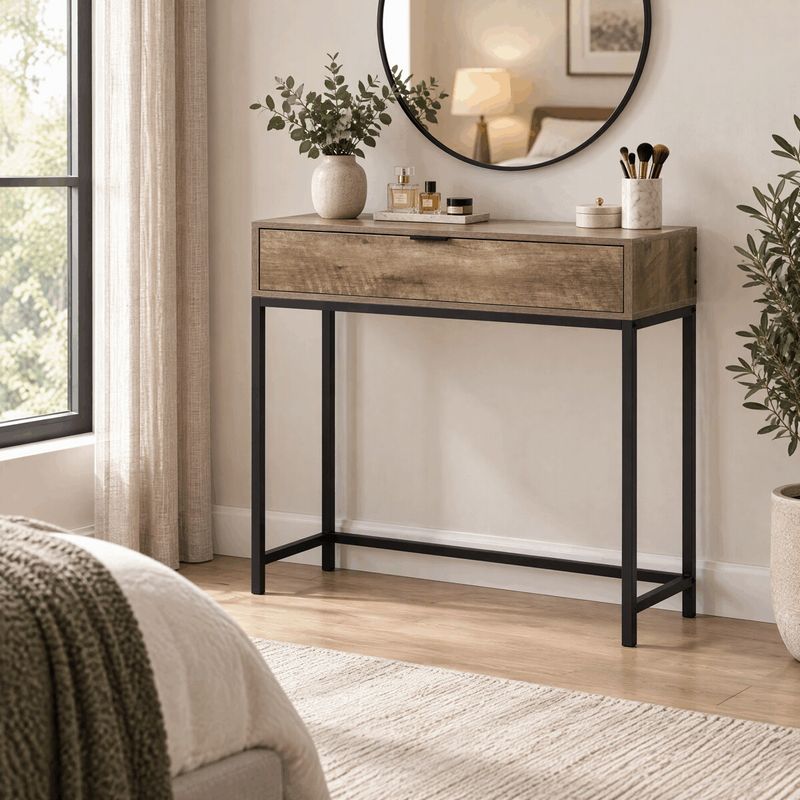 Konzolový stolík 80cm, MDF, sivý dub, CT-G1077 GREY
