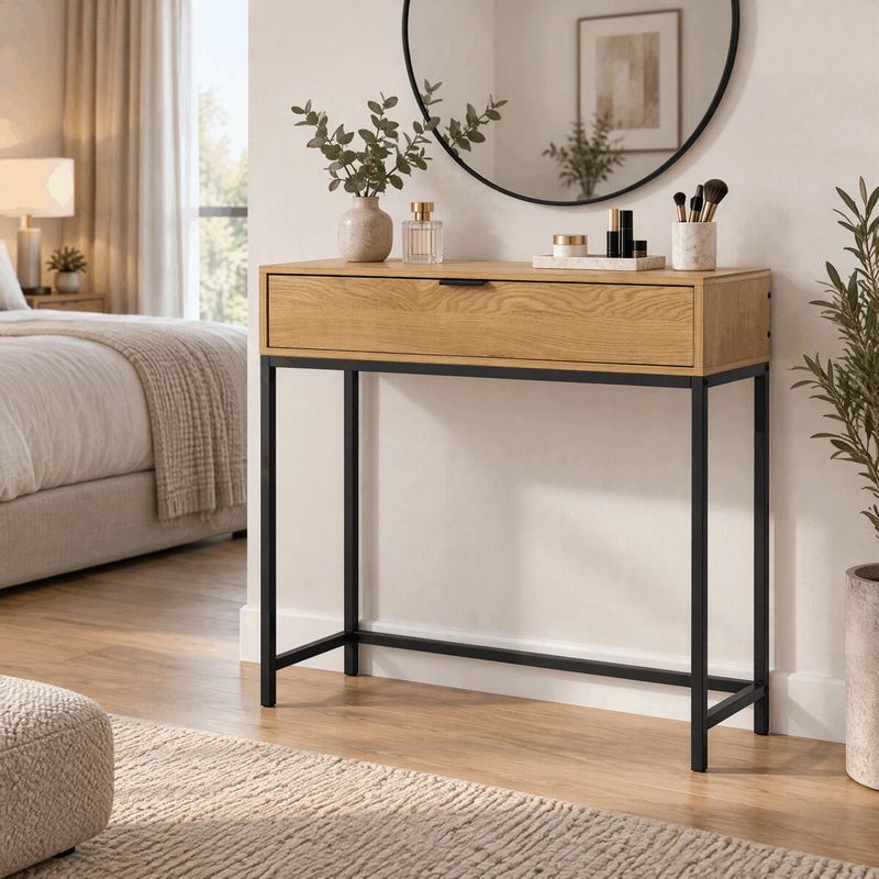 Konzolový stolík 80cm, MDF, divoký dub, CT-G1077 OAK