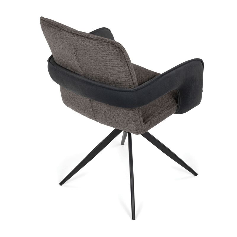 Jedálenská stolička, otočná 180°, béžová látka, DCH-F1146 GREY2 