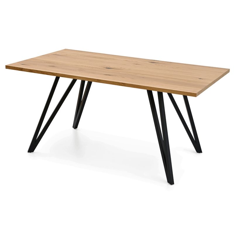 Jedálenský set so 4 stoličkami Polaris, 160x90cm, sivá, masív dub, ASE-1041 GREY2