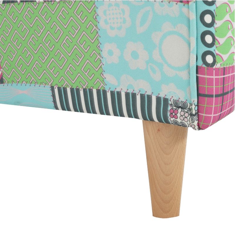 Kreslo, ušiak, patchwork M1 látka, CHARLOT