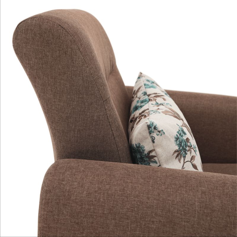 Kreslo, tmavobéžová látka, MILO