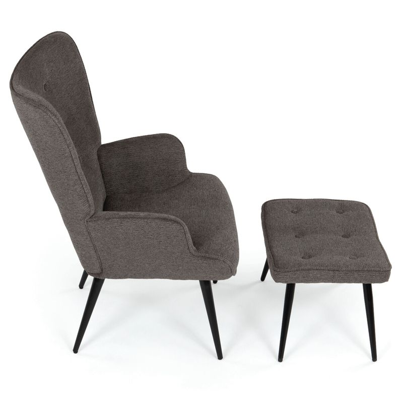 Relaxačné kreslo, sivá čalúnicka látka, AK-303B GREY2