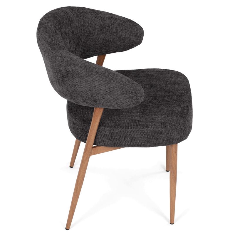 Jedálenská stolička, sivá látka, taštičkové pružiny, CT-L5031 GREY2
