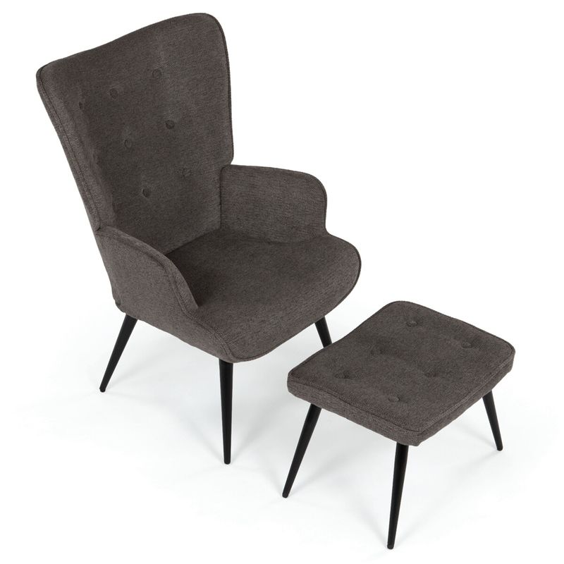 Relaxačné kreslo, sivá čalúnicka látka, AK-303B GREY2