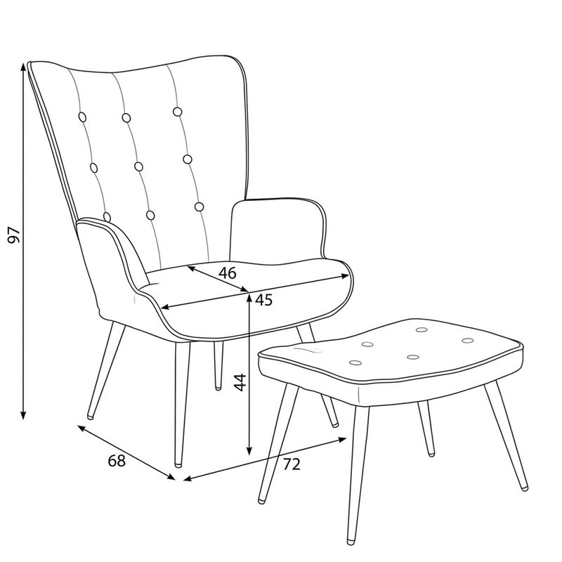 Relaxačné kreslo, sivá čalúnicka látka, AK-303B GREY2