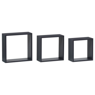 Sada 3 poličiek, MDF, sivá, P-008 GREY2