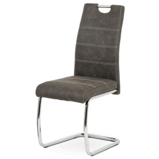 Jedálenská stolička, sivá, látka, HC-483 GREY3