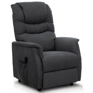 Polohovacie kreslo, elektrické, látka, sivá, 140 kg, TV-1171 GREY2