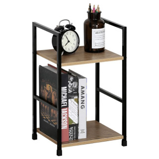 Regál, 29cm, kov, MDF, dub, GD-212 OAK