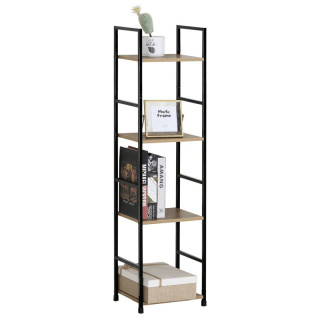 Regál, 29cm, kov, MDF, dub, GD-214 OAK