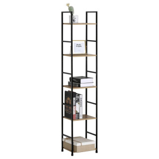 Regál, 29cm, kov, MDF, dub, GD-215 OAK