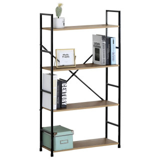Regál, 59cm, kov, MDF, dub, GD-224 OAK