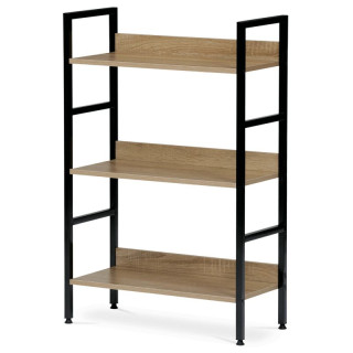 Regál, 60cm, kov, MDF, dub, GD-313 OAK