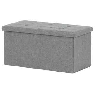 Taburet, 76cm, úložný priestor, látka, sivá, TAB-462 GREY2
