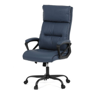 Kancelárske kreslo, modrá, ekokoža, 120 kg, KA-Y346 BLUE