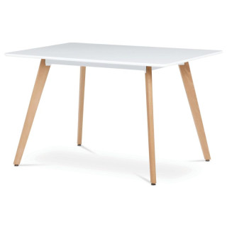 Jedálenský stôl, 120x80cm, MDF, biela, DT-313 WT