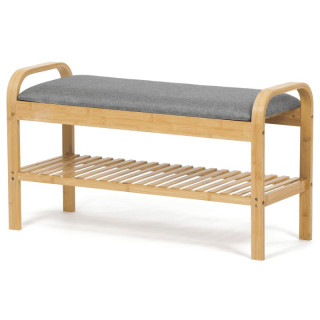 Botník, 91cm, bambus, prírodný, látka, DR-N1016 GREY2