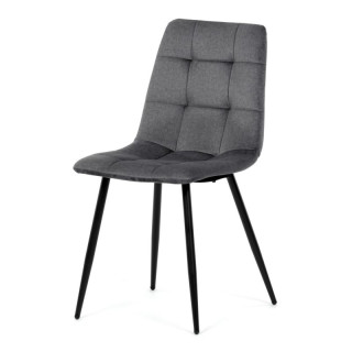 Jedálenská stolička, sivá, zamatová, látka, DCL-X7015 GREY2