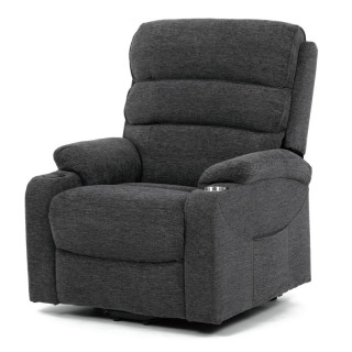 Elektrické polohovateľné kreslo, látka, sivá, 130 kg, TV-S8348 GREY2