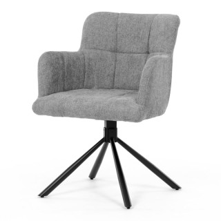Jedálenská stolička, sivá, látka, DCH-T1122 GREY2