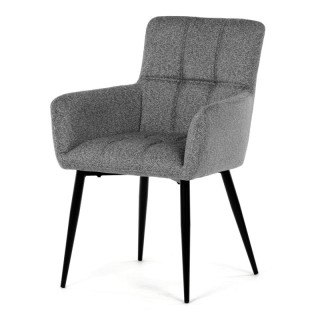 Jedálenská stolička, sivá, látka, DCH-P3146 SIL2