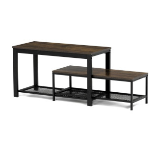 Botník, 81cm, kov, MDF, staré drevo, ABO-W2124 OLW