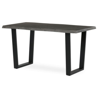 Jedálenský stôl 140x80cm, MDF, kov, sivý dub, HT-F4214 GREY