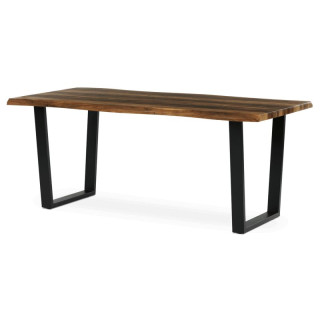 Jedálenský stôl 180x90cm, MDF, kov, staré drevo, HT-F4218 OLW