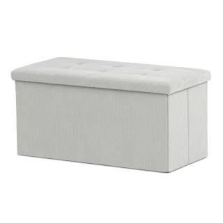 Taburet, 77cm, úložný priestor, látka krémová, TAB-472 CRM6