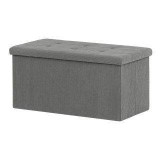 Taburet, 77cm, úložný priestor, látka sivá, TAB-472 GREY6